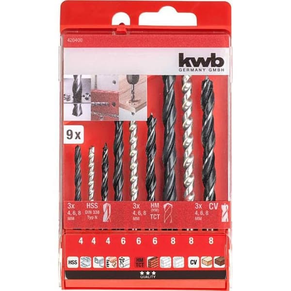 kwb bryt-spelsats - 9 delar - - 4204-00