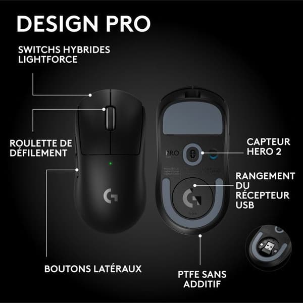 Spelmus - Trådlös - Logitech G - Pro X Superlight 2 SE Lightspeed - Svart