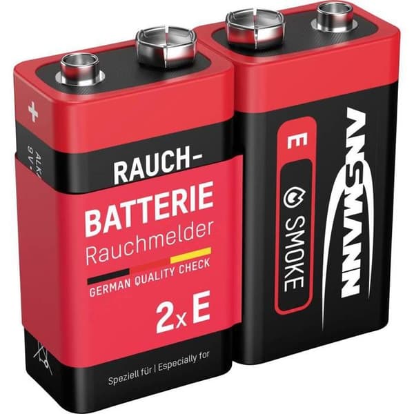 Ansmann Batteri 6LR61 (9V) alkaliska 9 V 2 st