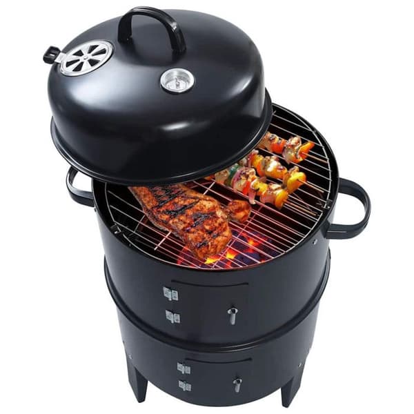vidaXL 3 i 1 Kolgrill 40x80 cm