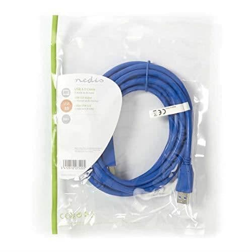 Nedis CCGP61100BU20 USB 3.0-kabel - A hane - B hane - 2,0 m - Blå