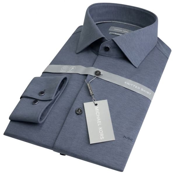 Slim piqué skjorta Michael Kors Solid