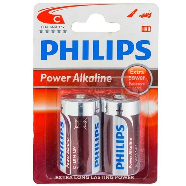 Philips lr14 c alkaliskt batteri 2st