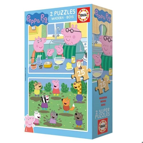 2 x 25 bitars pussel: Peppa Pig