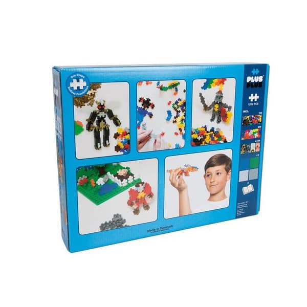 Discovery kit Mega 1200 Mini-bitar + 4 baser + häfte - Plus Plus