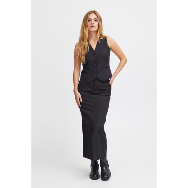 Hög midja lång kjol dam Pulz Jeans Bindy