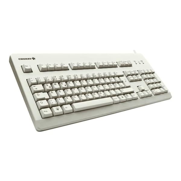 Clavier CHERRY Classic Line G80-3000 - Cherry MX-teknologi - PS/2, USB - Ljusgrå