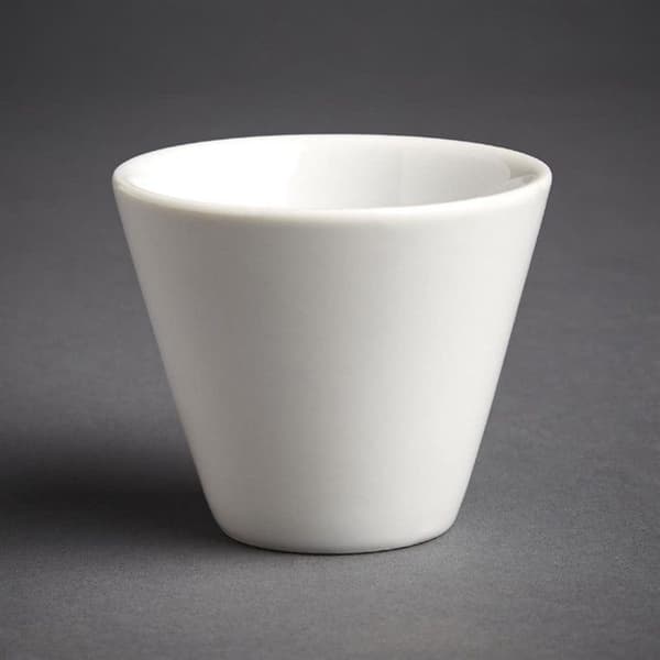Konisk ramekin - OLYMPIA - Ø 70 mm - Porslin - 12-pack - Blank vit