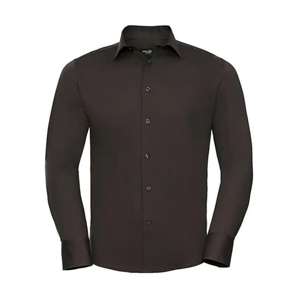 Russell Athletic Fitted långärmad skjorta - choklad