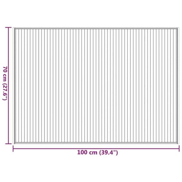 vidaXL Rektangulär matta mörkbrun 70x100 cm bambu, soffmatta, köksmatta, rektangulär matta, matta av 376869