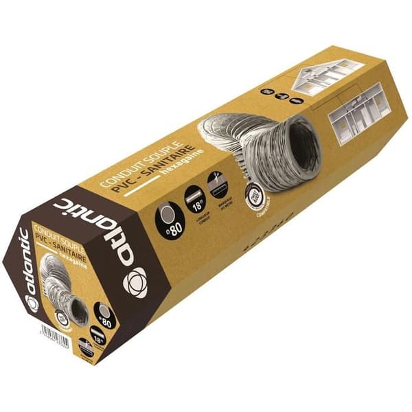 Flexibel PVC-rör - ATLANTIC - HEXAGAINE 80 - diameter 80 - 18m - ref 423