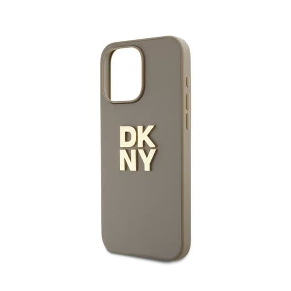 Coque - DKNY - iPhone 14 Pro Max - Beige - Handled - Metallisk Logotyp