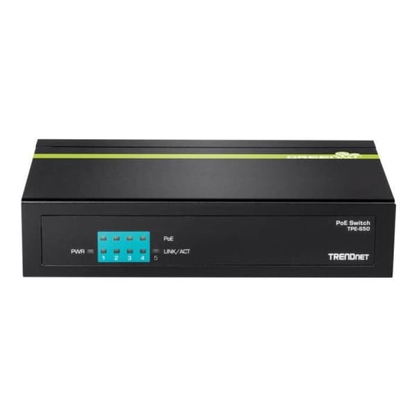 Ohanterad switch - TRENDnet - TPE-S50 - 5 portar - PoE 31W - Fast Ethernet