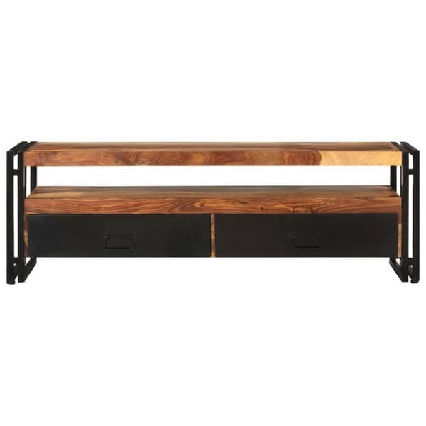 vidaXL TV-möbel 120x30x40 cm i solid seshamträ 247451