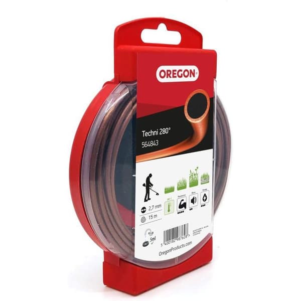 Trimmertråd - OREGON - Ref. 564843 - Ø2,7 mm - 15 m - Techni 280° (upp till +30% robust)