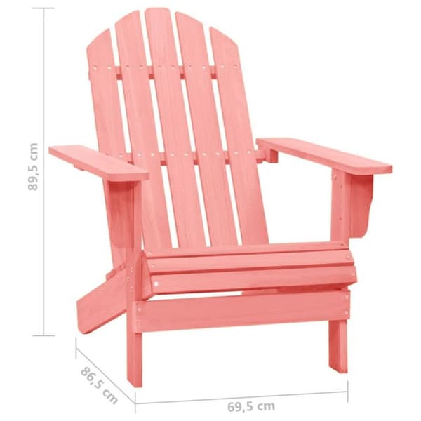 vidaXL Adirondack-soffa Trä av massiv gran Rosa 315877