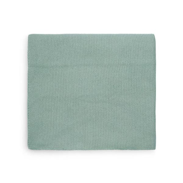 Spjälsängstäcke 100x150cm Basic Knit - Skogsgrön