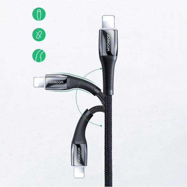 USB-C - Lightning-kabel för iPhone, 20 W 2,4 A, 1,2 m, röd