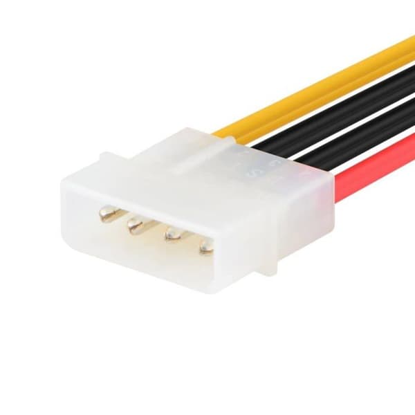 Strömkabel - CABLEPELADO - 0205 - SATA ↔ Molex 4-pins - 15 cm - Svart
