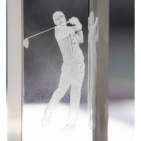 Kristallgolfbollstrofé Longridge Inverness 3D