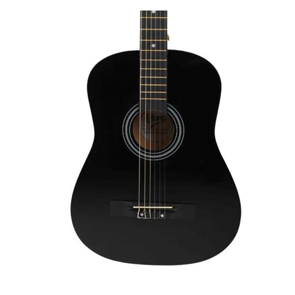 Klassisk gitarr 4/4 - V-tone - Svart - 18 band - Plastgrepp - Nylonsträngar - Lindträ - 1,4 kg