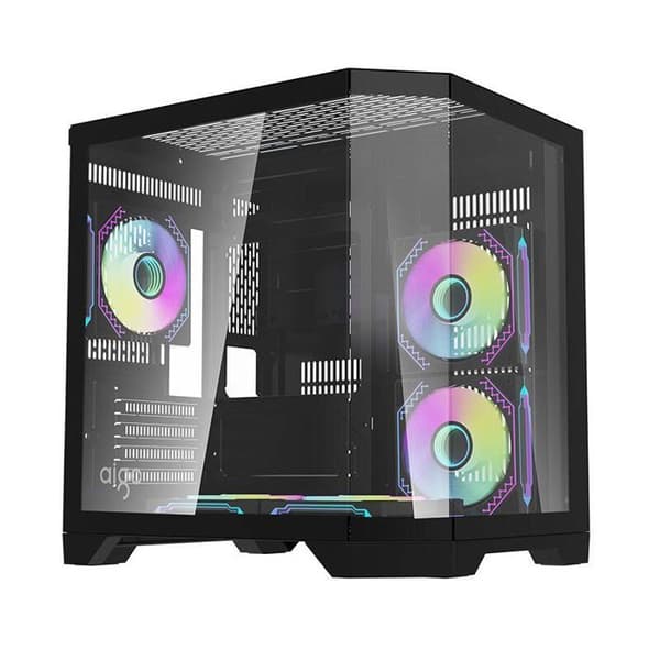 Datorchassi - DARKFLASH - FT350 - Mini Tur - 4 expansionsplatser - 5 aRGB-fläktar