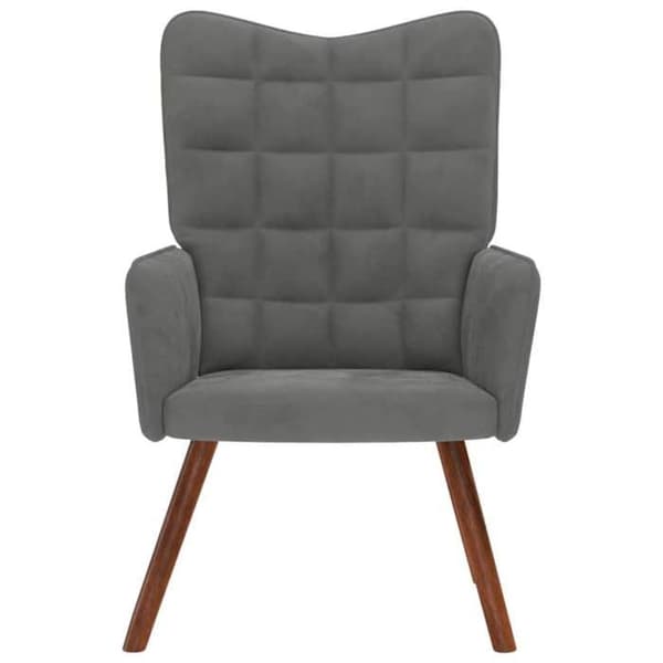 vidaXL Recliner Grå Sammet 4016811