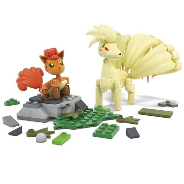 MEGA-Pokémon-Vulpix Evolution-Låda med 2 figurer och 145 delar HTH79