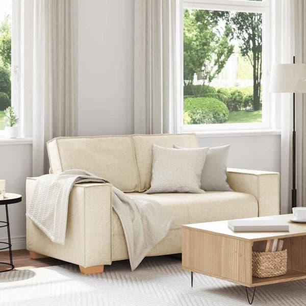 Soffa för 2 personer i linne 120 cm