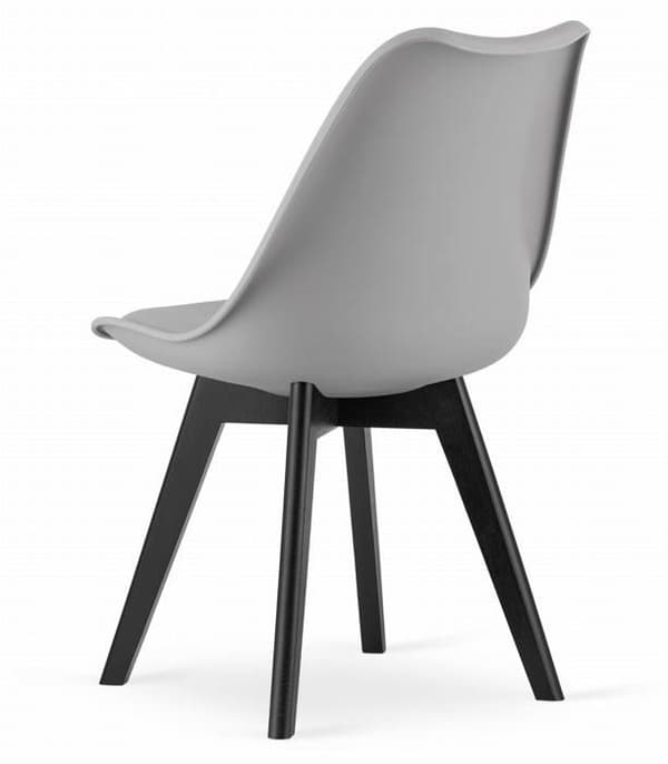 Stol MARK - grå/svarta ben x 3, OSKAR, modern design