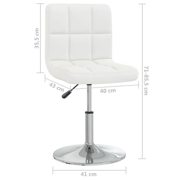 vidaXL Matstolar set om 4 vit konstläder 334189