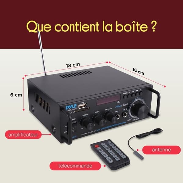 Pyle hifi-förstärkare - PDA29BUEU