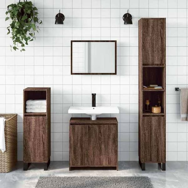 vidaXL Badmöbelset 2 delar Ek brun 835699