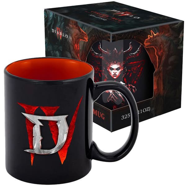 Mugg - BLIZZARD - Diablo IV - Lilith - 330 ml - Keramik - Svart/Röd