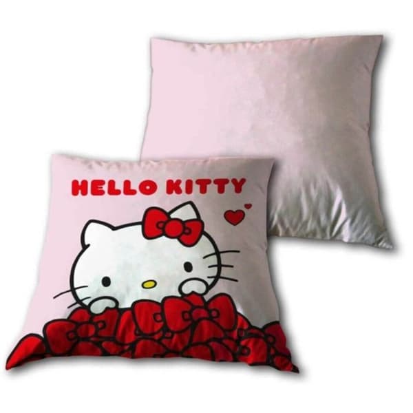 Kudde - AYMAX - Hello Kitty - Rosa och Röd - 35x35 cm - 100% Polyester