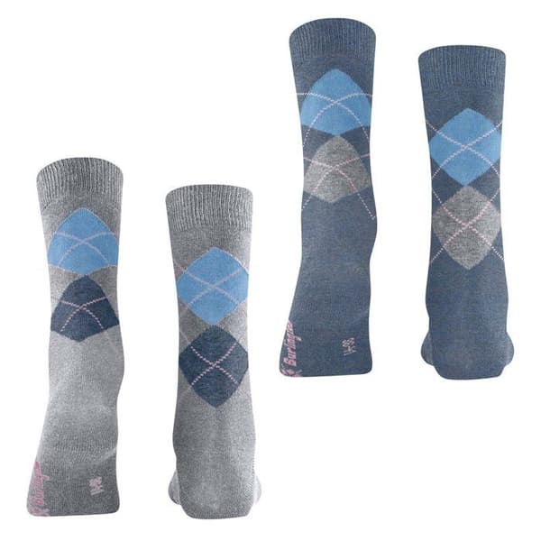 Burlington Strumpor Dam - ,Förpackning med 2,Everyday Argyle SO 2-Pack