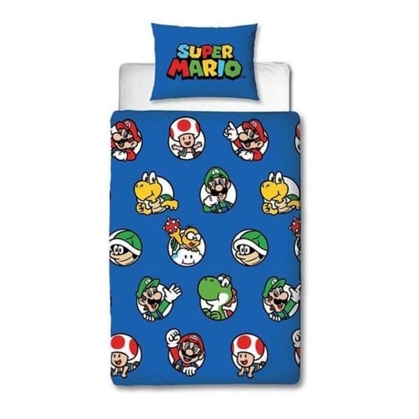 Nintendo Super Mario Continue Enkelt påslakan och örngott
