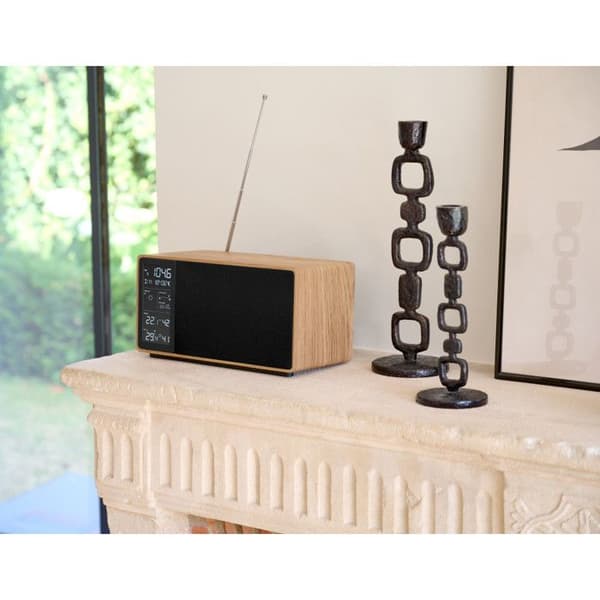 Svart Bluetooth-högtalare och väderstation Thomson