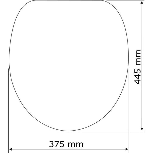 Toalettsits - WENKO - Samos - Duroplast - 37,5x44,5 cm - Ljusgrå