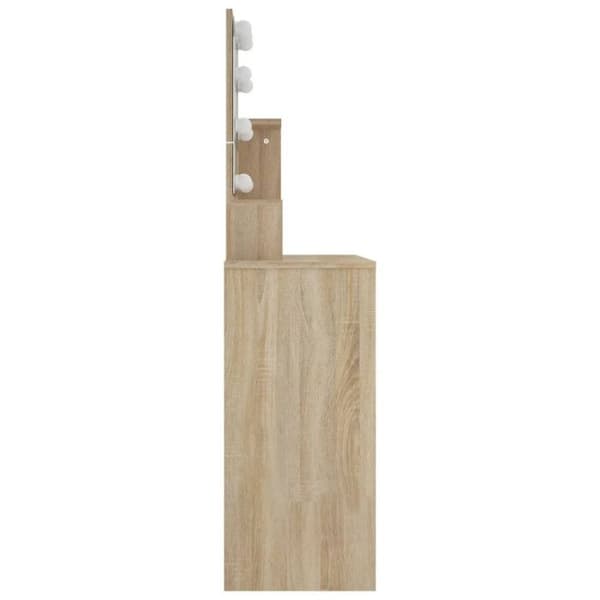 Frisör med LED Ek Sonoma 86,5x35x136 cm