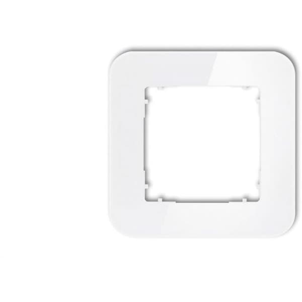 Rund ram - KARLIK - ICON - glas effekt - vit - enkel - mixad