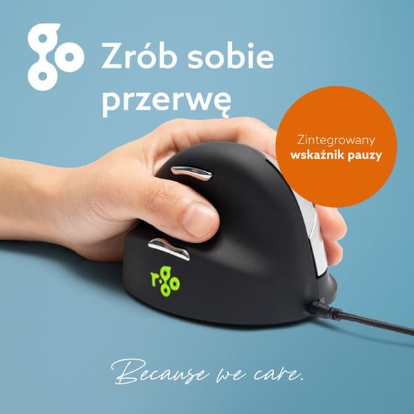 Souris R-Go HE Break (medium, vänster, med sladd)