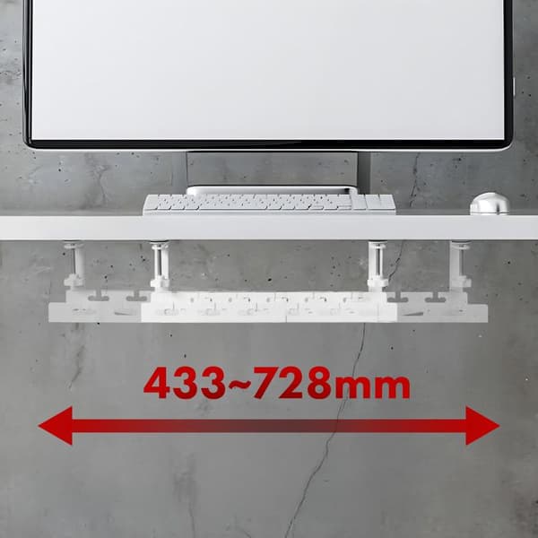 Range-kablar - Maclean - MC-103 W - Max last 5kg - Justerbar längd 433-728mm - Vit