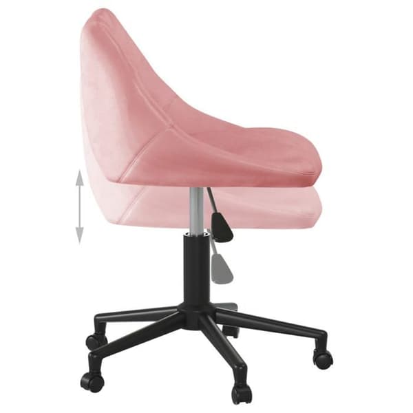 vidaXL Snurrbar matstol Rosa Sammet 3089037