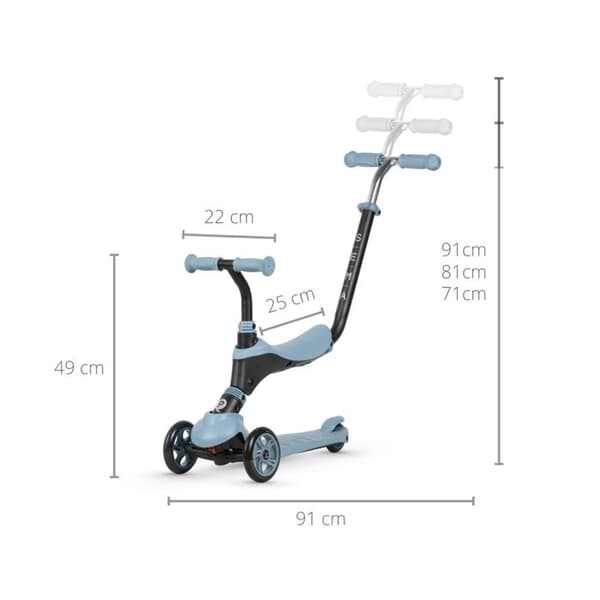 Trottinette Sema 3-i-1 Blå