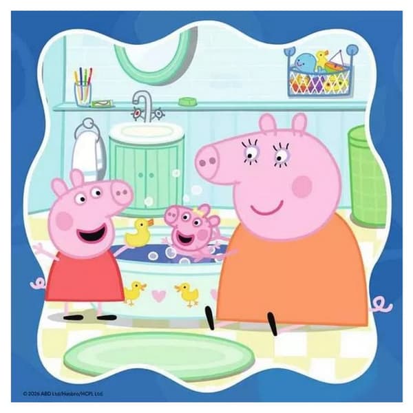 Pussel 3x49 bitar Familjen först Peppa Pig