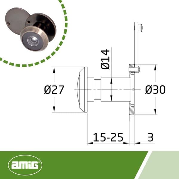 Titthål - dörröga Amig - 5539
