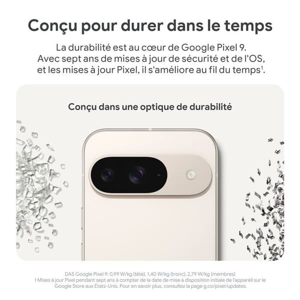 Smartphone - GOOGLE - Pixel 9 - 6,3" - 128 Go - 5G - Dubbel nano SIM