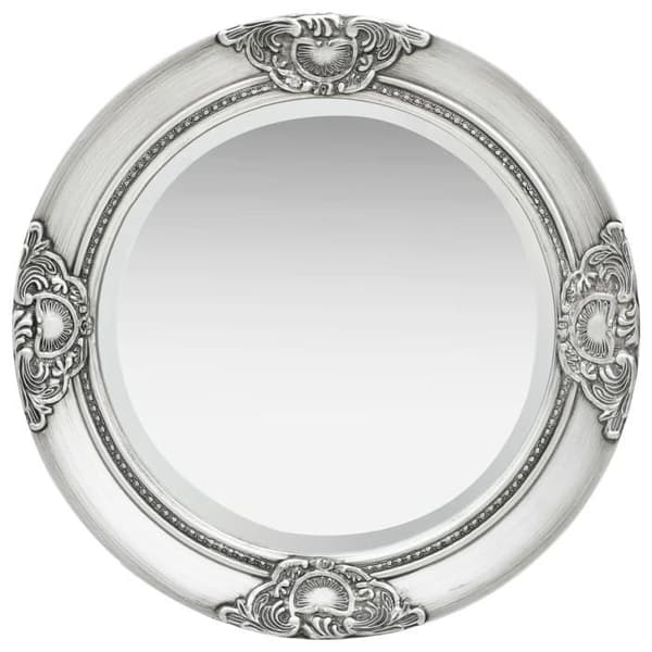 vidaXL Barockstil Väggspegel 50 cm Silver 320346