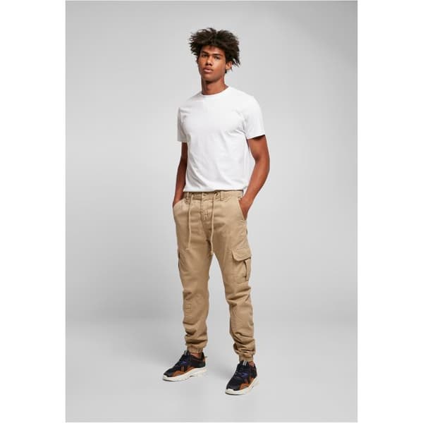 Joggingbyxor - Urban Classics - Cargo GT - 100% bomull - Beige - Unisex